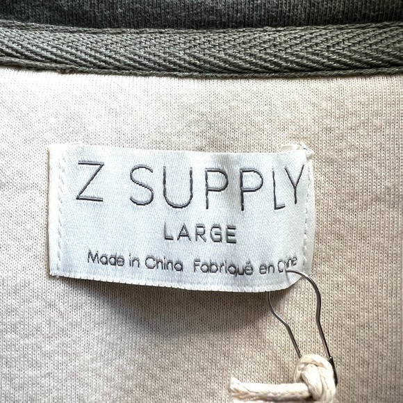 Z Supply Cannon Quilted Sherpa Jacket Dusty Olive Size L NEW - Picture 13 of 16